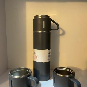 فلاسک بهمراه فنجان رنگ خاکستری